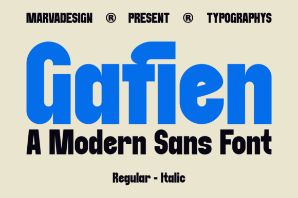 Gafien Font: Modern Display Type