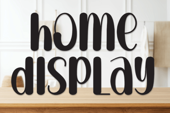 Home Display Font for Creative Projects
