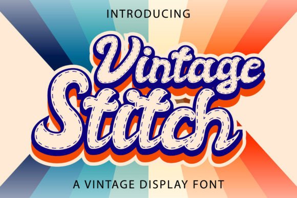 Vintage Stitch Font for Creative Brands